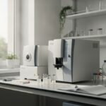 Equipamentos de análise de nanopartículas por DLS e difração a laser em bancada de laboratório de pesquisa
