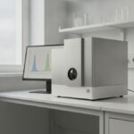 Analisador de distribuição de tamanho de partículas por difração a laser em bancada de laboratório de pesquisa