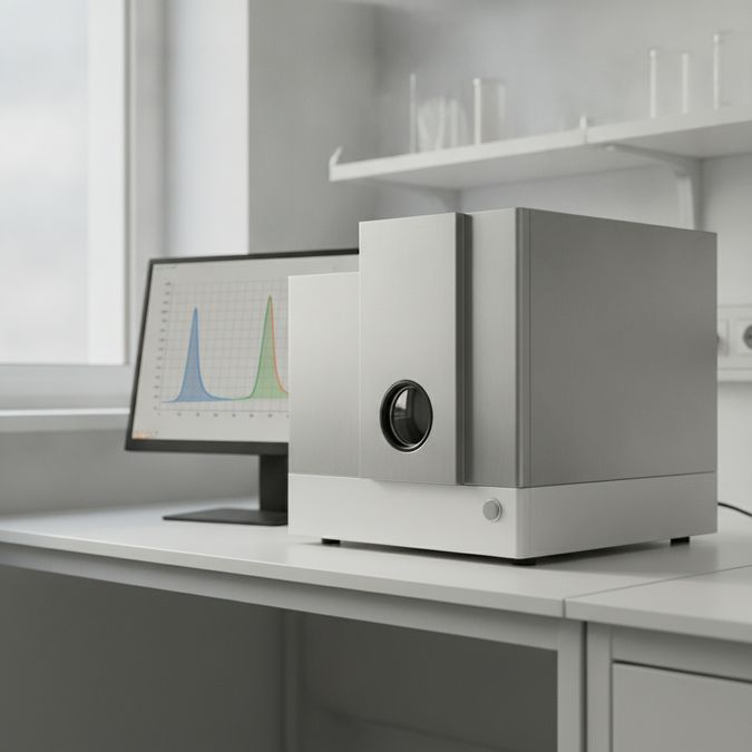 Analisador de distribuição de tamanho de partículas por difração a laser em bancada de laboratório de pesquisa