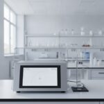 Equipamento de medição de tensão superficial com análise de gota pendente em laboratório analítico de controle de qualidade